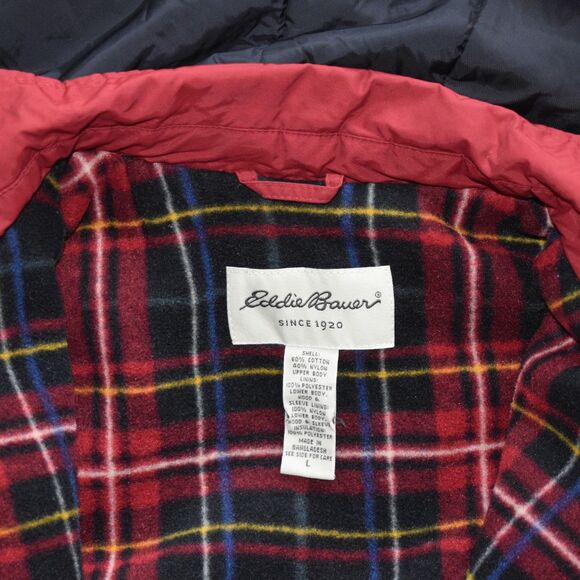 EDDIE BAUER Women's Red Hooded Rain Jacket/ Coat Size L - Picture 6 of 9
